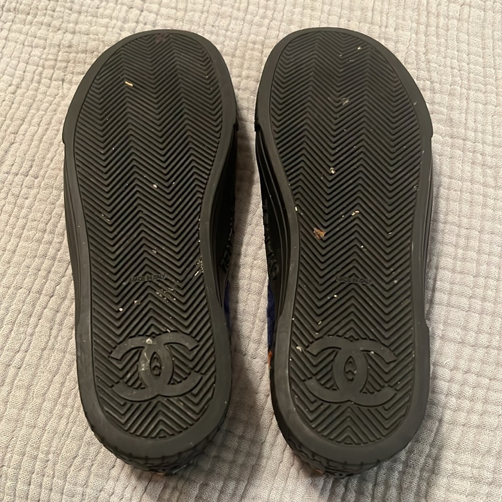 CHANEL Multicolor Tweed Low Top Sneakers Size 40 - Picture 6 of 6